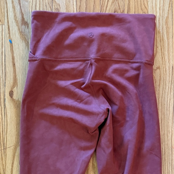 Lululemon sz 4 Always On High-Rise Tight 28" Sky Wash Print Rustic Clay like new - Picture 6 of 14